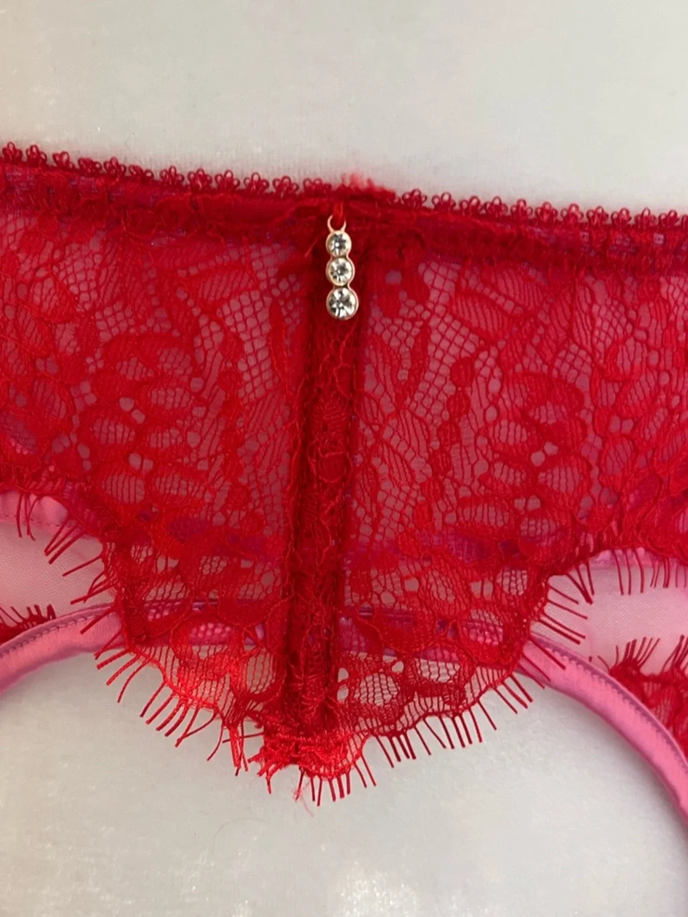 Ann Summers Garter/ Suspender Belt Lovers Spark Pink & Red Small